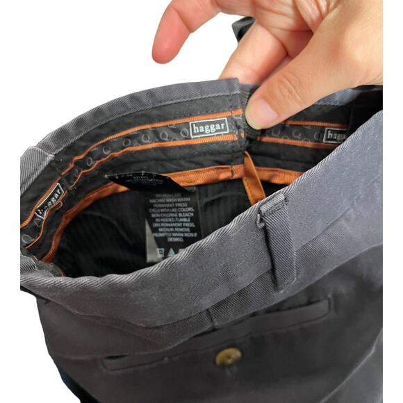 Haggar gray dress pants Select no-iron cotton 36 x 30 - Picture 6 of 6